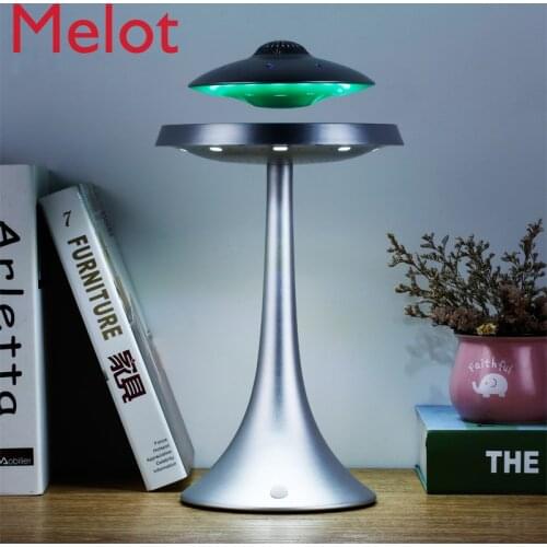 High-End Luxury Magnetic Suspension UFO Audio Colorful Light Wireless Bluetooth UFO Speaker Fashion Creative Table Lamp