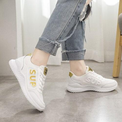 Woman Sneakers 2020 Women New Fashion Outdoor Lace Up Casual Shoes Womens Mesh Breathable Sneakers Sports Run Shoes Basic