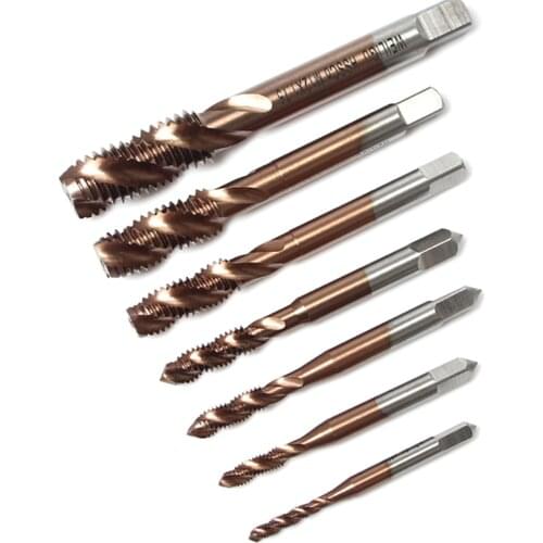 1Pcs Machine Taps Drill Bits Cobalt HSS Spiral Thread Plug Taps Tools Parts M3 M4 M5 M6 M8 M10 M12
