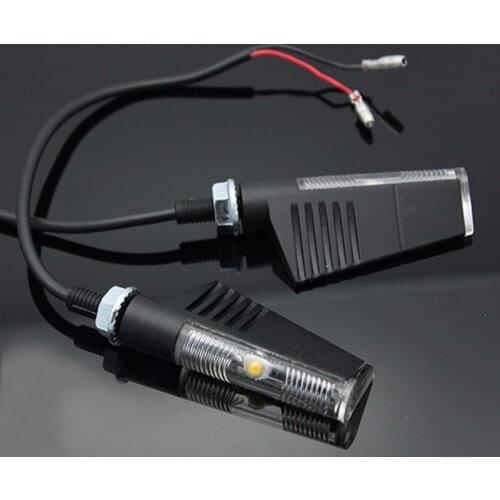 2 pcs/set Motorcycle Universal Black LED Turn Signal Light Indicator Blinker Light