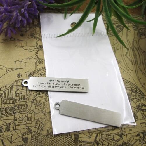20pcs--"to my dad I was a little late to be your first ..."stainless steel charms DIY pendants for necklace