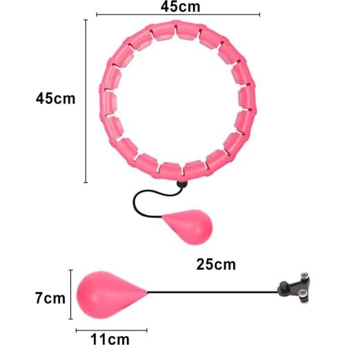 24 Section Adjustable Sport Hoops Abdominal Thin Waist Exercise Detachable Hoola Massage Fitness Hoop Training Weight Loss