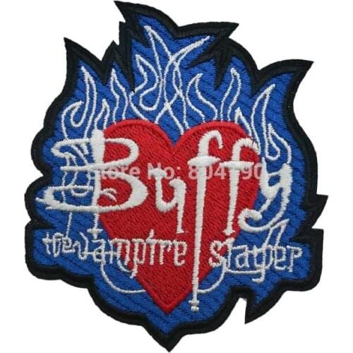 3.5" Buffy the Vampire Slayer Logo anime Movie TV Series Costume Embroidered Emblem sew on iron on patch Baseball Cap Badge