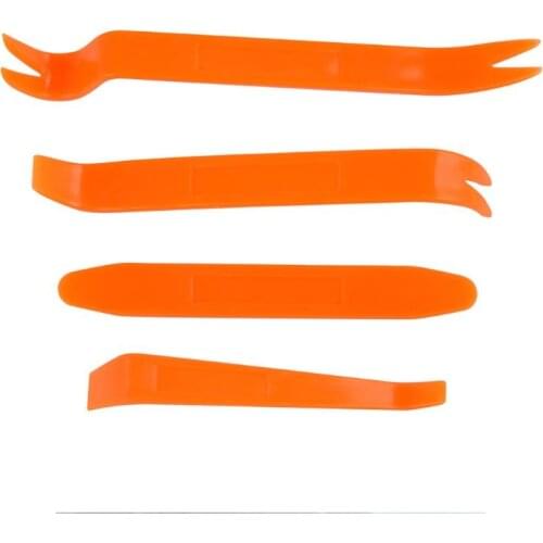 4Pcs Portable Auto Car Radio Panel Door Clip Panel Trim Dash Audio Removal Installer Pry Kit Repair Tool Set