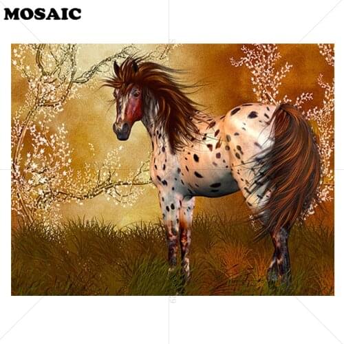 5D Diy Diamond Painting horse animals Cross Stitch Diamond Mosaic Diamond Embroidery 3D Picture Rhinestones Home Decor B312