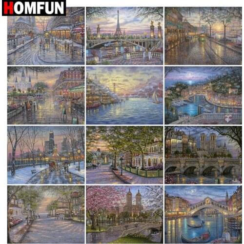HOMFUN Diamond Painting Full Square/Round Drill 5D DIY "beautiful scene" Daimond Embroidery Rhinestone Cross Stitch Decor A30014