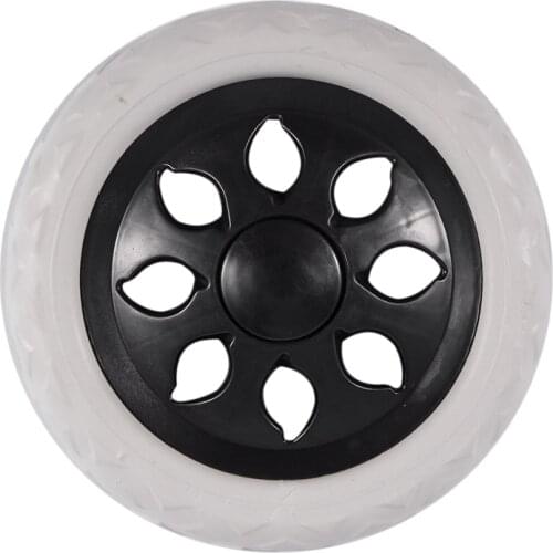 Black White Plastic Core Foam Shopping Trolley Cartwheel Casters