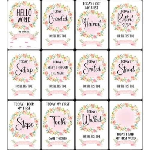 Baby Cards for Milestone Moments Unisex Designed Photo Cards Including Pregnancy and Key Age Markers Baby Shower Gift