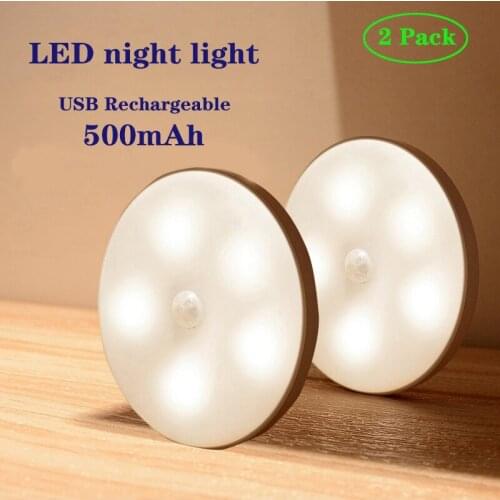 Motion Sensor Light Night Light LED Rechargeable Sensor Wireless Energy-Saving Bedroom Wall Cabinet Light Body Induction Lamp