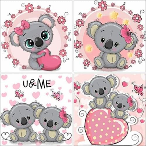 EverShine DIY Diamond Embroidery Full Square Koala Mosaic Kits Diamond Painting Cartoon Cross Stitch Decor For Home Handicraft