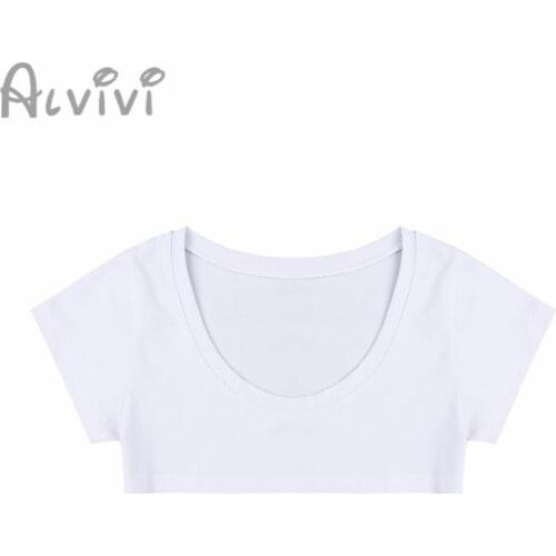 Kawaii Lingerie Cotton Fabric T-shirt Tops Japanese Girl Underwear Solid Color Ultra Short Exposed Navel Short Sleeve T-shirt