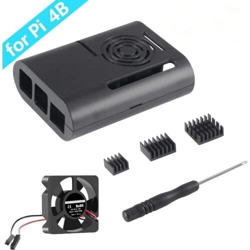 1 Set Heatsinks For Raspberry Pi 4B Case Raspberry Pi 4 Case with Cooling Fan and Heat Sink Raspberry Pi 4 Model B