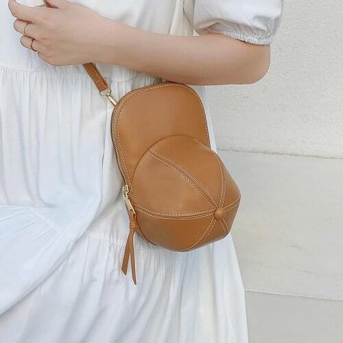 Small Chic Hat Shoulder Bags for Women 2021 Fashion Crossbody Bags Ladys Luxury Pu Leather Messenger Bag Trending Funny Handbags