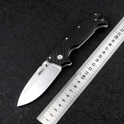 AD-10 M390 blade carbon fiber handle outdoor tactical camping hunting self-defense multi-function EDC tool fruit folding knife