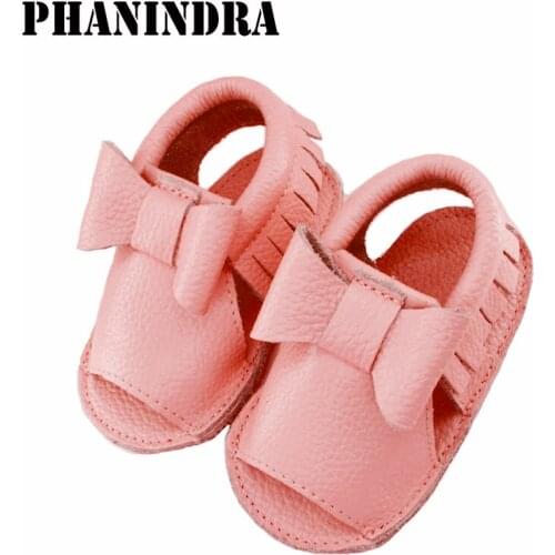 New style Genuine Leather summer shoes baby Moccasins Soft Moccs Baby kids girl Newborn first walker Infant summer Shoes attipas