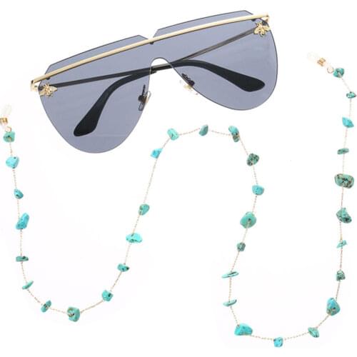 70cm Turquoise Glasses Chain Men Women Anti-slip Reading Sunglasses Mask Lanyard Holder Strap Rope Eye Wear Accessories Pendant