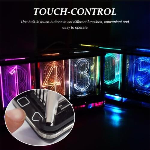 Digital LED Alarm Clock Kit 6-Digit Large Bold Font Display Electronic Clock Bulk Music Spectrum Display Clock Module DIY Clock