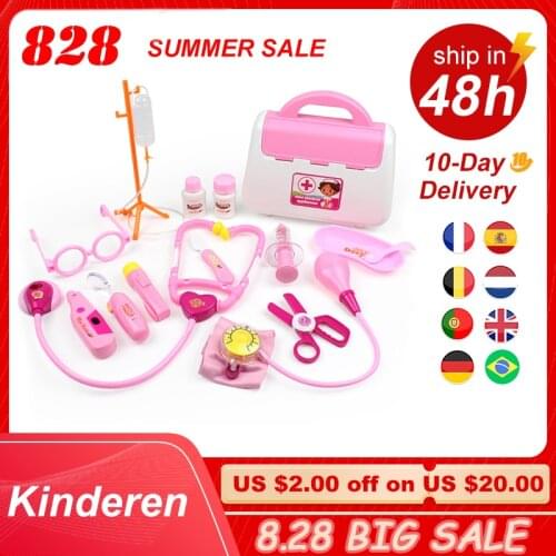 Kids Doctor Toys Set Simulation Family Doctor Medical Kit Toy Pretend Play Portable Suitcase Medicine Accessorie Children Toys