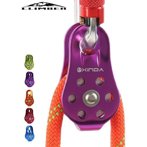 【New store 】 Rock Climbing Pulley Fixed Sideplate Single Sheave Pulley Outdoor Survival Tool High Altitud Traverse Hauling Gear