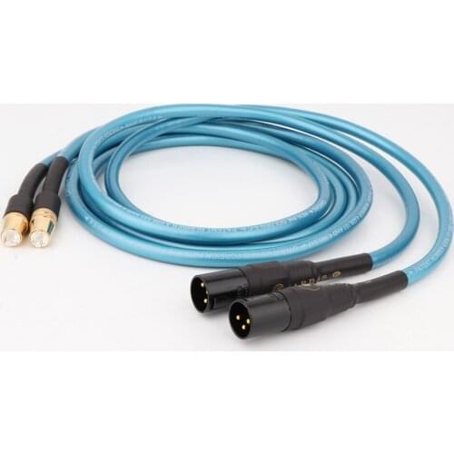 Pair Hexlink Golden 5-C RCA to XLR Interconnect Cable Audio Video Signal Wire Hifi Extend Line Hifi XLR Cable RCA Wire