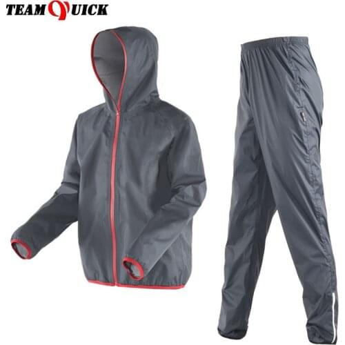 Travel Outdoors Set Adult Pants Raincoat hoodie Hiking impermeable plastic Motorcycle Rain Coat Men Capa Lluvia Rain Gear BW50YY