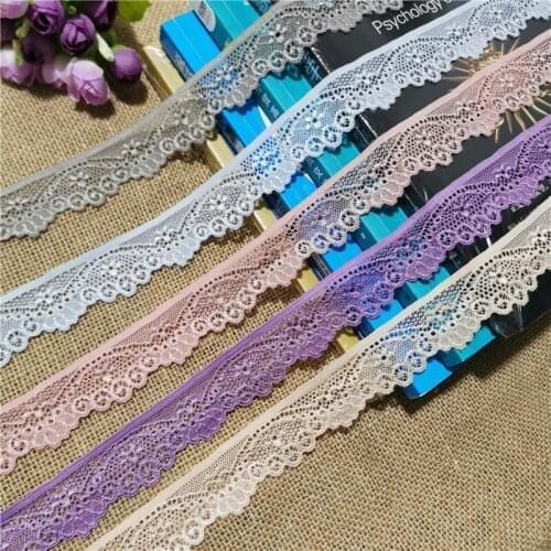 S1172 New High Quality Floral Elastic Lace Embellishment On 3.5CM wide African Elastic Fabric