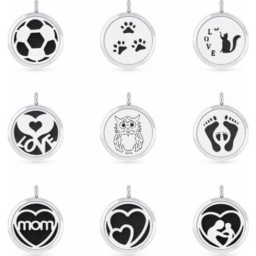 Silver Hollow Love Heart Perfume Aromatherapy Essential Oil Diffuser 30mm Locket Pendant DIY Accessories For Necklace Key chains