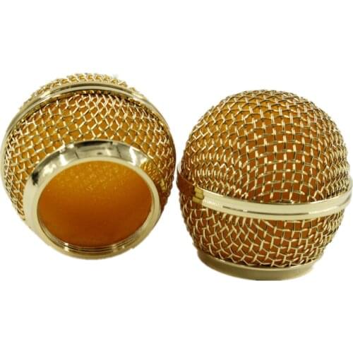 New Replacement Gold Plated Mesh Ball Head Mesh Microphone Grille for SM58 BETA58