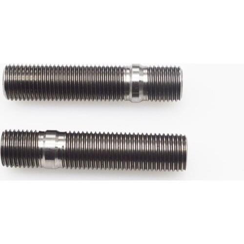 High performance silver color double thread Gr.5 titanium lug studs M14*1.5*65mm