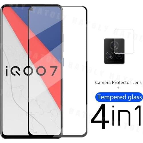2.5D Screen Protector For Vivo IQOO 7 Tempered Glass 9H Phone Film For Vivo IQOO 7 Protective Camera Lens Film For IQOO 7 5G