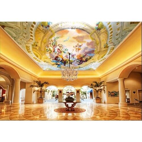 Custom wallpaper 3d ceiling murals home decor European mythical figure painting 3d wall murals wallpaper for walls 3 d