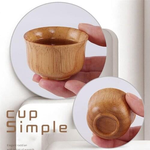 4PCS Wood Cup Set Burlywood Multi-purpose Wine Cup Tea Cup Handmade Natural cup for Home Restaurant