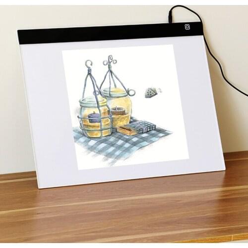 A3 LED Artist Stencil Board Tattoo Drawing Tracing Table Display Light Box Pad with Base for Artists,Drawing, Sketching (DC)