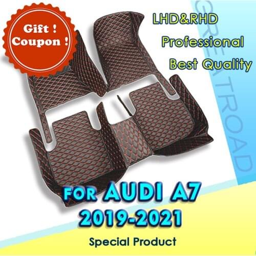 Car floor mats for AUDI A7 2019 2020 2021 Custom auto foot Pads automobile carpet cover interior accessories