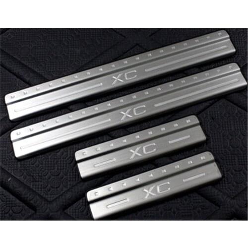 Car styling Door sill scuff plate Guards Sill Cover Trim 4pcs/set For VOLVO XC60 XC 60 2009-2017 Car accessories