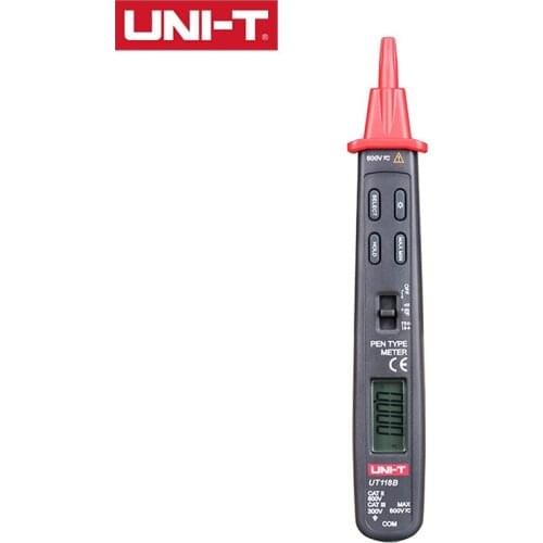 UNI-T UT118B Pen Type Digital Multimeter 4 times/s sampling rate LCD backlight flashlight MAX/MIN modes Lightweight durable