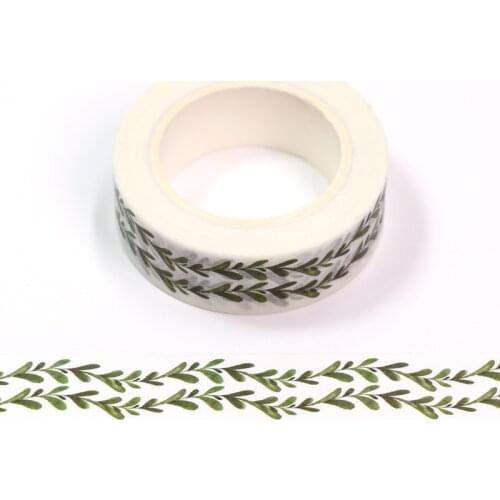 15mm*10m Watercolor Flower Rattan Masking Washi Tape Decorative Adhesive Tape Diy Scrapbooking Sticker Label Stationery