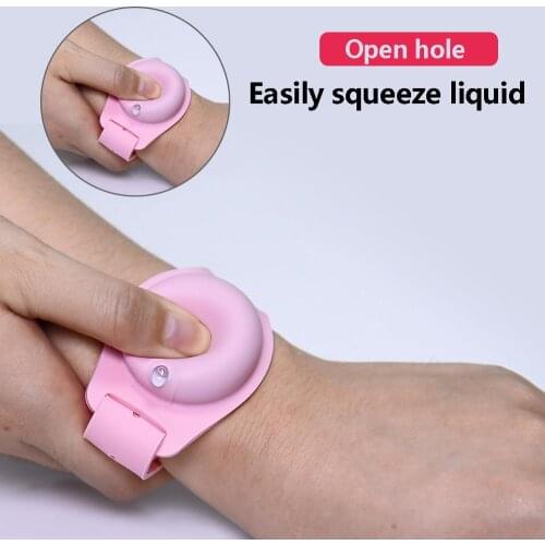Adult and children liquid wristbands liquid wine liquid dispensers hand sanitizer reservoirs travel silicone squeeze bottles