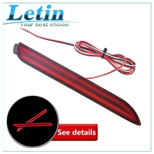 For Toyota Wish Sienna Camry Reiz Verso harrier dynamic flowing sequential bumper Reflector LED Guide light Tail Brake lamp