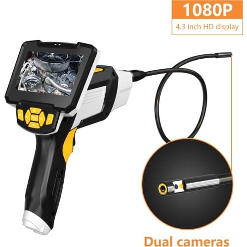Digital Industrial Endoscope 4.3'' HD LCD Camera Inspection Car Engine Drain Pipe Waterproof Camera 5mm Handheld Borescope