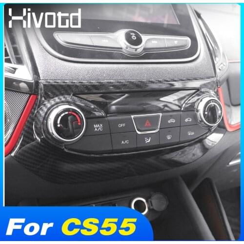 Hivotd Air Conditioning Knob Panel Cover Frame Trim Interior Accessories Car Styling Parts For Changan CS55 2017 2018 2019 2020