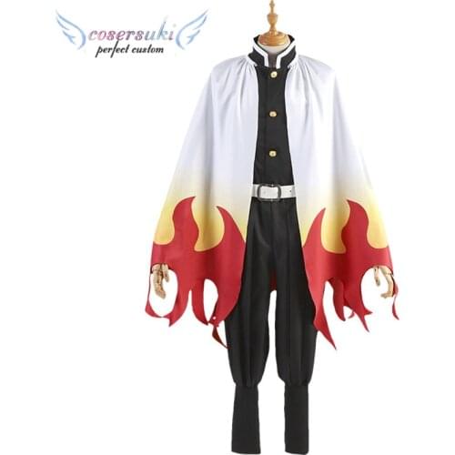 Demon Slayer: Kimetsu no Yaiba Rengoku Kyoujurou Cosplay Carnaval Costume Halloween Christmas Costume