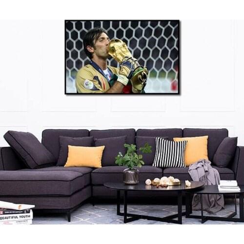 Famous Sportsman Trophy Canvas Painting Abstract Wall Art Portrait Picture Posters Print for Living Room Corridor Decoration