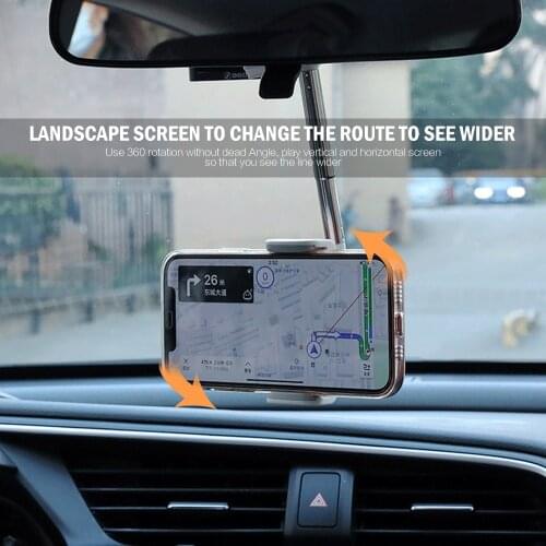 2021 New Car Rearview Mirror Mount Phone Holder For 12 GPS Seat Smartphone Car Phone Holder Stand Adjustable Support