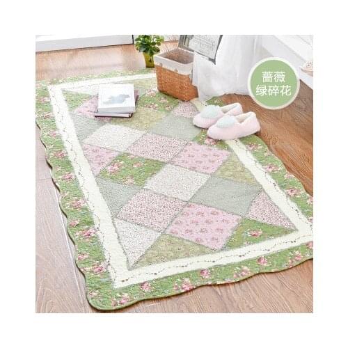 Carpet Soft Quilting Seam Handmade Patchwork Cotton Carpet Quality Anti-slip Carpets for Bedroom Living Room Doormat Area Rugs