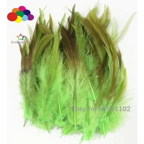 Fruit green Color 4-6'' /10-15cm Rooster Saddle Cape Chicken Feather For Wedding Decoration Carft feathers