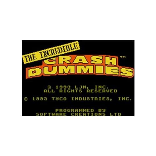 Incredible Crash Dummies 60 Pin Game Card For 8 Bit Subor Game Player