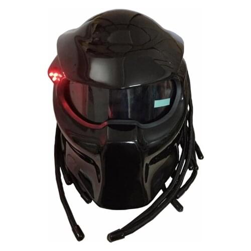 2017 New Matte Black / Bright Black Predators helmet mask Fiberglass motorcycle Iron Man helmet Full face moto helmet