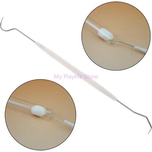 Ant Equipment Cleaner Remover Cleaning Hook Stainless Steel Double Head Tools Test Tube Nest Clean ant farm Insect Supplies C42