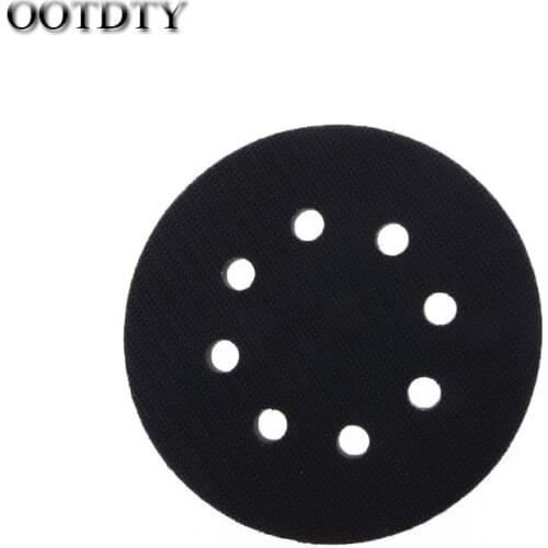 OOTDTY 5 Inch(125mm) 8-Hole Soft Sponge Interface Pad for Sanding Pads and Hook&Loop Sanding Discs for Uneven Surface Polishing